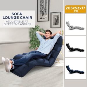 lounge sofa blue/black/grey