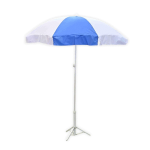 outdoor garden umbrella win tripod stand 2 mtr (blue & white)