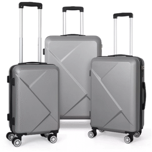 suitcase grey 3 pcs set