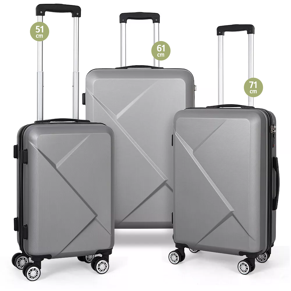 suitcase grey 3 pcs set suitcase grey 3 pcs set