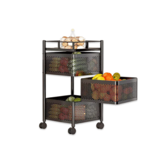 rack square black 3 layer