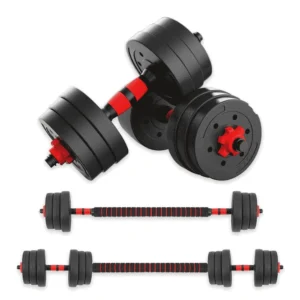 red/black dumbbell adjustable